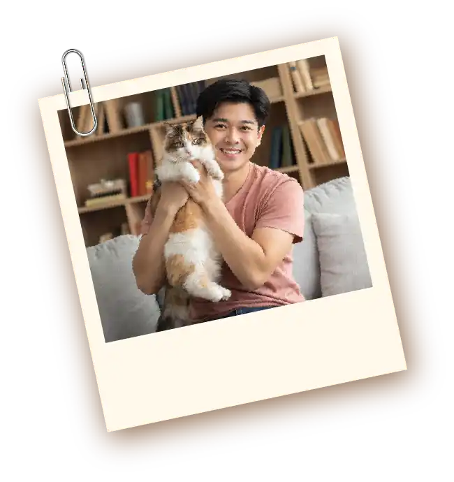 ภาพคนกับน้องแมว